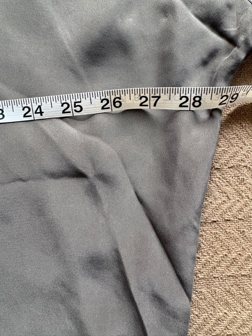 Vince Silk Taupe V-Neck Relaxed Blouse - Picture 7 of 9